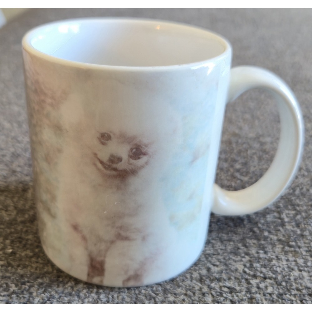 Pomeranian Coffee Mug Dog Breed Photo Wrap Vintage 1994 XPRES Corp Thailand